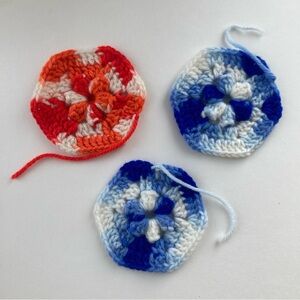 Handcrafted Multicolor Crochet Hexagons Set of 18 Craft Fun Projects